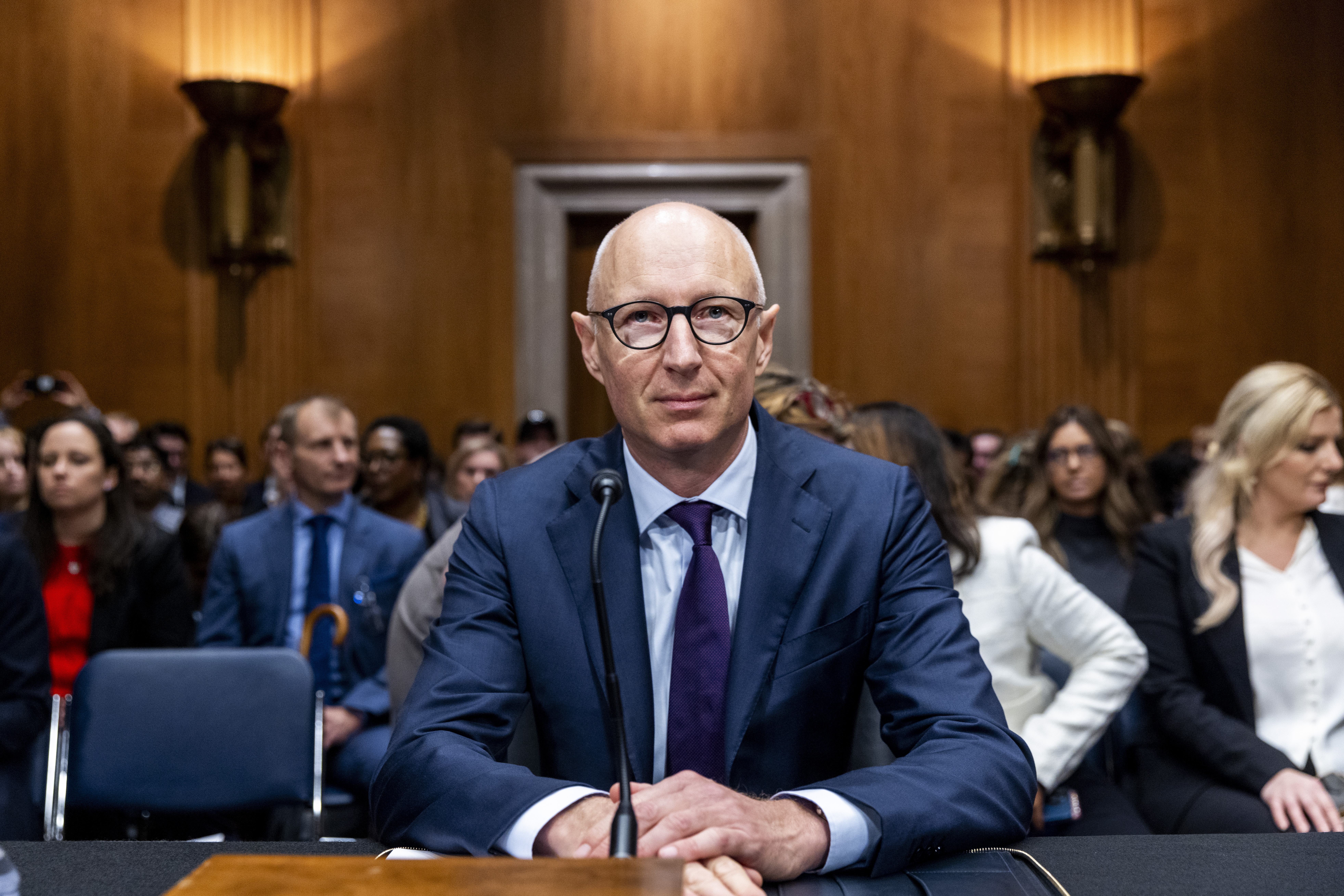 Lars Jorgensen, Novo Nordisk CEO, testifying before the US Senate on weight-loss drug pricing.